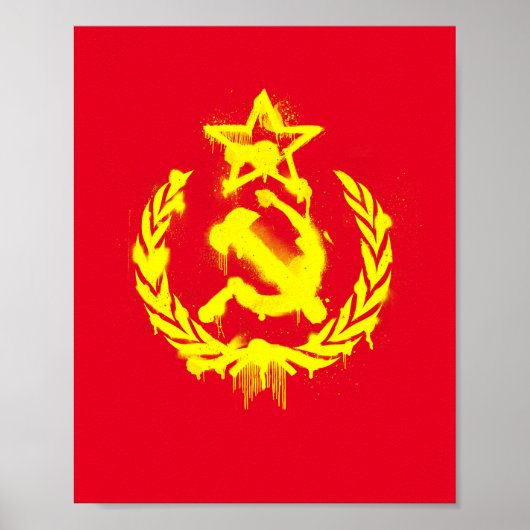 Graffiti Hammer & Sickle Poster (Voorkant)