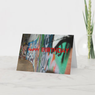 Graffiti, Happy, Carte de voeux d'anniversaire