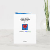 Graffiti Hart, blauwe muur, Valentijn, Beste Liefd Kaart (Achterkant)