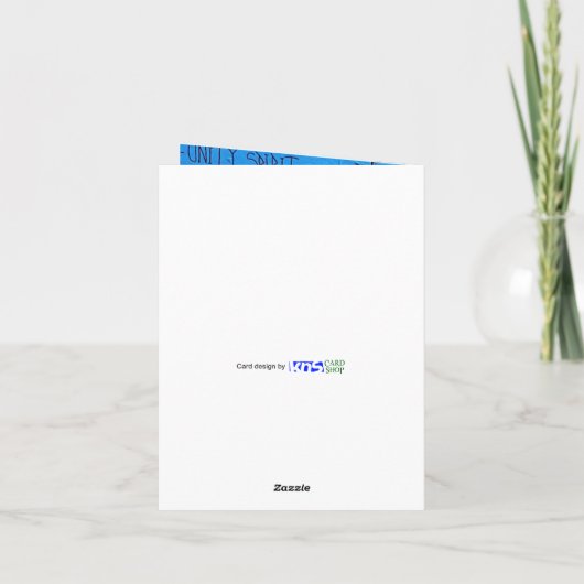 Graffiti Hart, blauwe muur, Valentijn, Beste Moede Kaart (Achterkant)