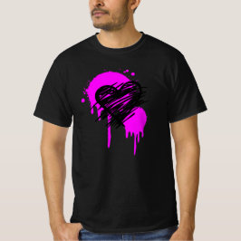 Graffiti hart Tshirt, cadeau voor punk vrienden T-shirt