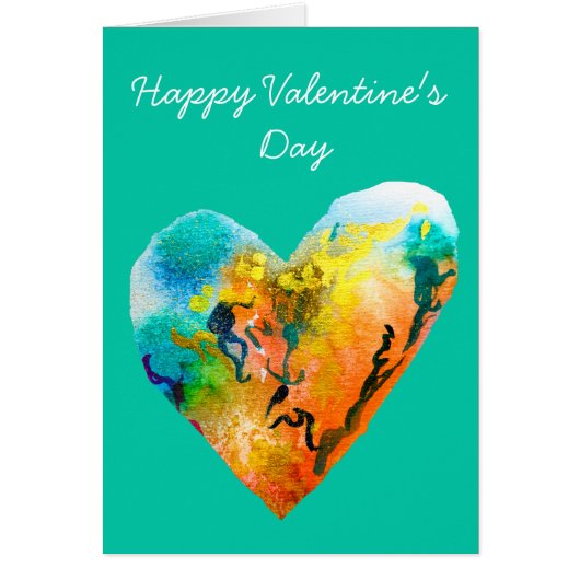 Graffiti hart Valentijnsdag waterverf kunst (Voorkant)