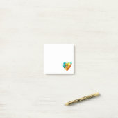 Graffiti hart watercolor straatkunst post-it® notes (Op bureau)