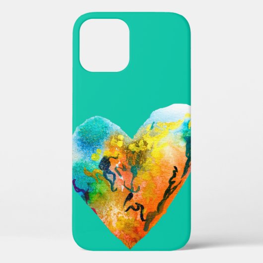 Graffiti hart waterverf kunst Case-Mate iPhone case (Achterkant)