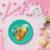 Graffiti hart waterverf kunst papieren bordje (Feest)