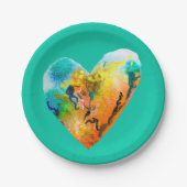 Graffiti hart waterverf kunst papieren bordje (Voorkant)