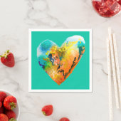 Graffiti hart waterverf kunst servet (Insitu)