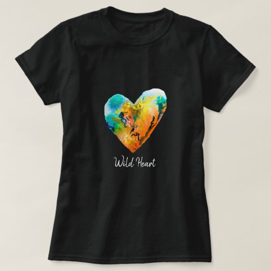 Graffiti hart waterverf kunst t-shirt (Design voorkant)