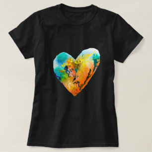 Graffiti hart waterverf kunst t-shirt