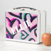 Graffiti Harten Witte Lunchbox (In situ)