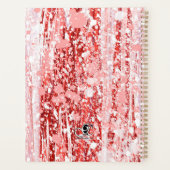 Graffiti hartverf Pour Pink & Red Personaliseer Planner (Achterkant)