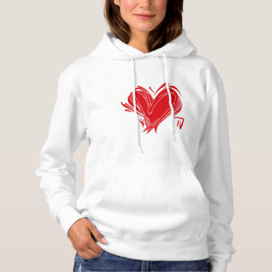 "Graffiti Heart Crop Sweat - shirt à capuche - Edg