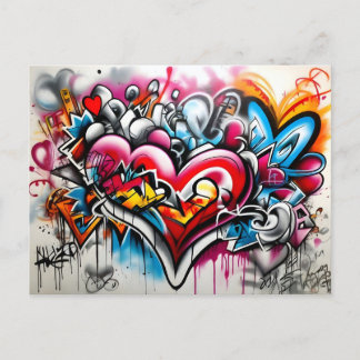 Graffiti Hearts # 5 Briefkaart