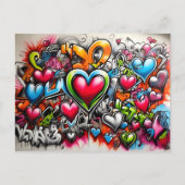 Graffiti Hearts # 7 Briefkaart (Voorkant)