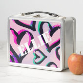 Graffiti Hearts Lunchbox en acier inoxydable (En situation)