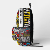 Graffiti hiphop patroon bedrukte rugzak (Rechts)