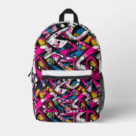 Graffiti hiphop patroon bedrukte rugzak