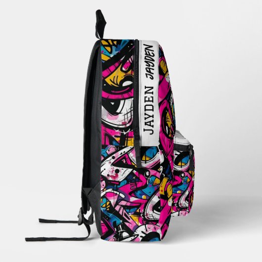 Graffiti hiphop patroon bedrukte rugzak (Links)