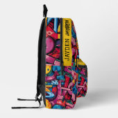 Graffiti hiphop patroon bedrukte rugzak (Links)