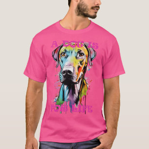 Graffiti Hondenportret Een hond is voor het leven T-shirt