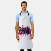 Graffiti Hot Pink "VOOR ALTIJD" Schort (Gedragen)