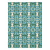 Graffiti Ikat | Blauw Aqua Green Tafelkleed (Voorkant)