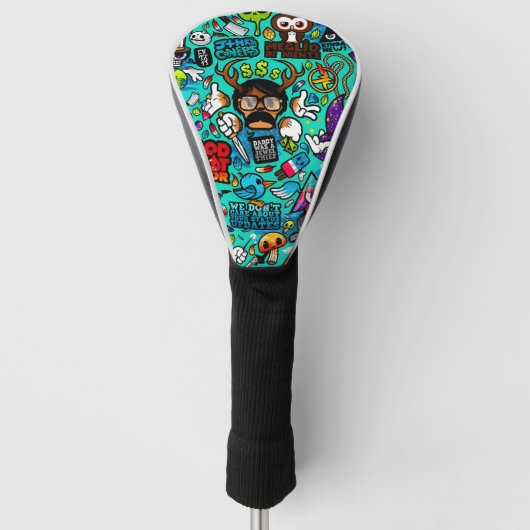 Graffiti-illustratie Golfheadcover (Voorkant)