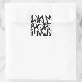 Graffiti in alfabet vierkante sticker (Tas)