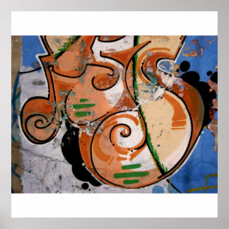 Graffiti in muziek poster