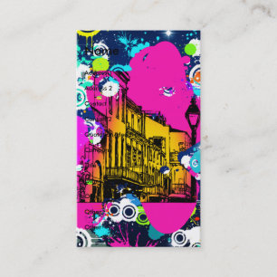 graffiti in stad verfsplaat kleurig ontwerp visitekaartje