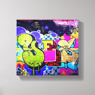 Graffiti Ja Canvas Afdruk