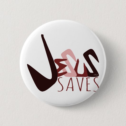 GRAFFITI JESUS BEHOORT rood Ronde Button 5,7 Cm (Voorkant)