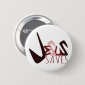 GRAFFITI JESUS BEHOORT rood Ronde Button 5,7 Cm (Voorkant /achterkant)