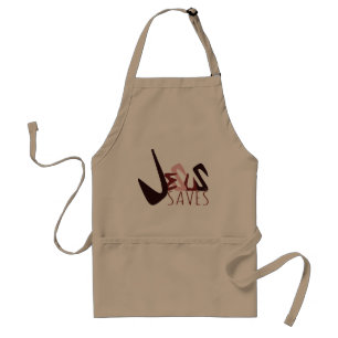 GRAFFITI JESUS BEHOORT rood Standaard Schort
