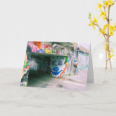 Graffiti - Joker - Milano, Italie Carte de voeux (Fleur jaune)