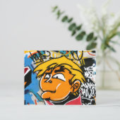 Graffiti jongen briefkaart (Staand voorkant)