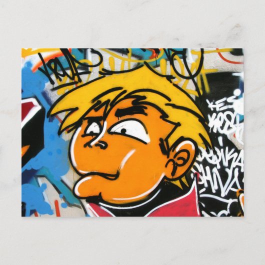 Graffiti jongen briefkaart (Voorkant)