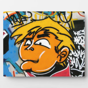 Graffiti jongen fotoplaat