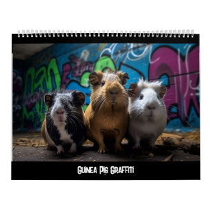 Graffiti-kalender voor cavia's kalender