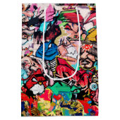 Graffiti kunst aan de muur collage medium cadeauzakje (Achterkant)