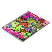 Graffiti Kunst: Hiphop stijl achtergrond Notitieboek (Linkerzijde)