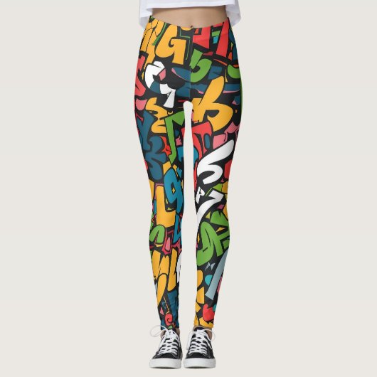 Graffiti-kunst Leggings (Voorkant)