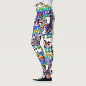 Graffiti Kunst Leggings, Wit en Kleurrijk! Leggings (Links)
