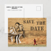 Graffiti-kunst Save the Date-ansichtkaart Aankondigingskaart (Voorkant / Achterkant)