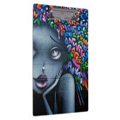 Graffiti Kunst Schattige Meisje Klembord (Rechts)