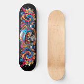 Graffiti kunstschedel 5 skateboard (Voorkant)