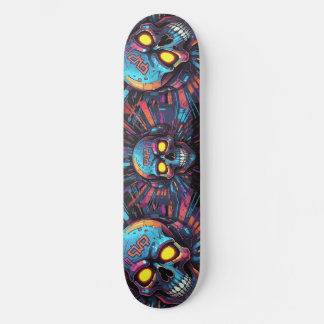 Graffiti kunstschedel Cyberpunk 2 Skateboard