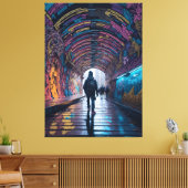 Graffiti Kunsttunnel Canvas Afdruk (Insitu (Woonkamer))