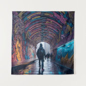 Graffiti Kunsttunnel Wandkleed (Voorkant)