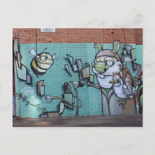 Graffiti-kunstwerk in het westen van de Bottoms #  Briefkaart (Voorkant)